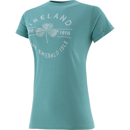Trad Craft Women's Emerald Isle 1916 T-Shirt Ocean Green