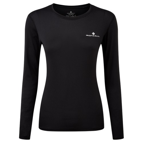 Ronhill Women's Core Long Sleeve T-Shirt Black \/ Bright White