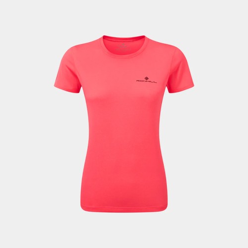 Ronhill Women's Core Short Sleeve T-Shirt  Hot Pink \/ Black