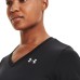 Under Armour Women's UA Tech™ V-Neck T-Shirt Black \/ Metallic Silver