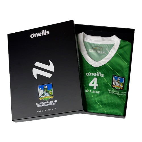 Limerick GAA Player Fit 2 Stripe All Ireland Hurling Champions Jersey 2023 Gift Box